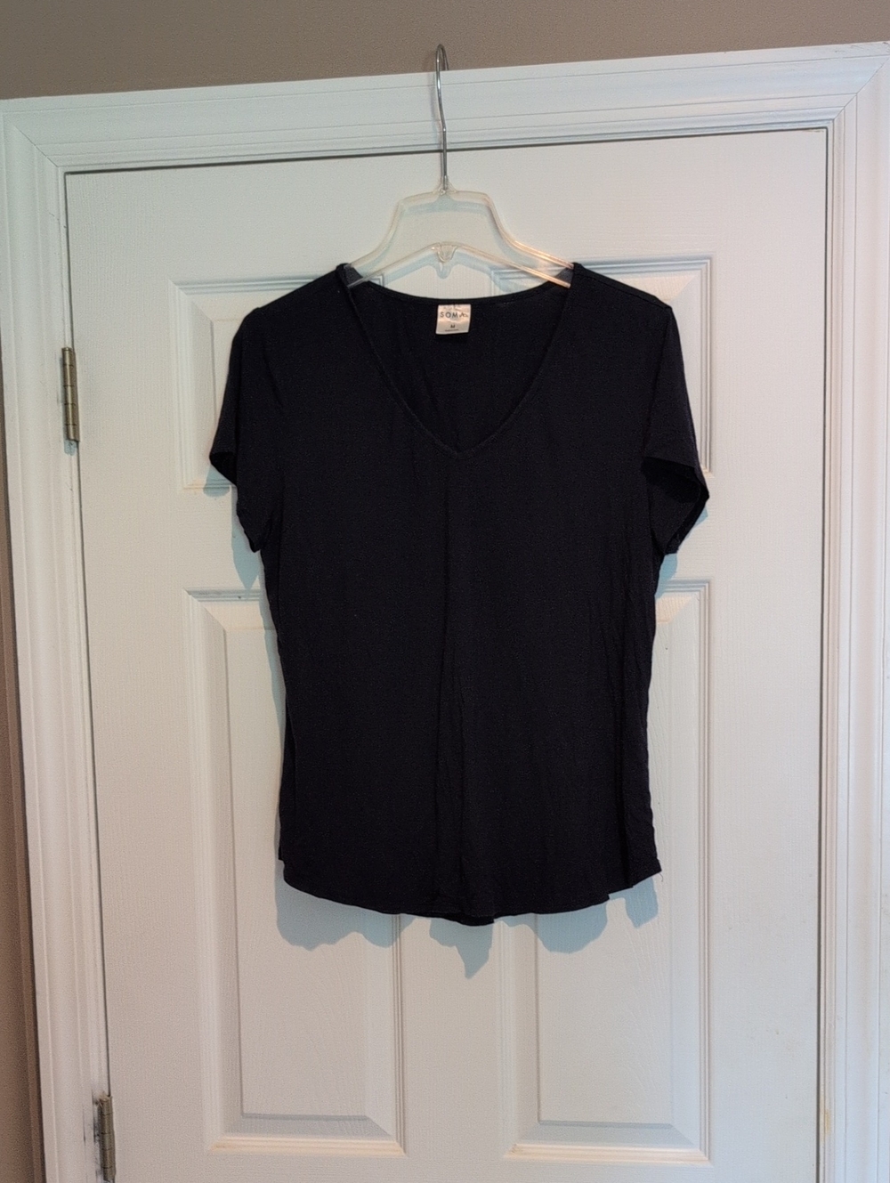 Soma Black V-Neck Short Sleeve Tee